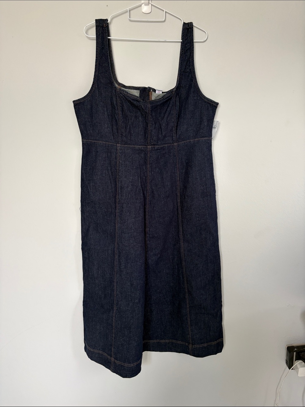 Old Navy-Sleeveless Dark Denim Midi Dress